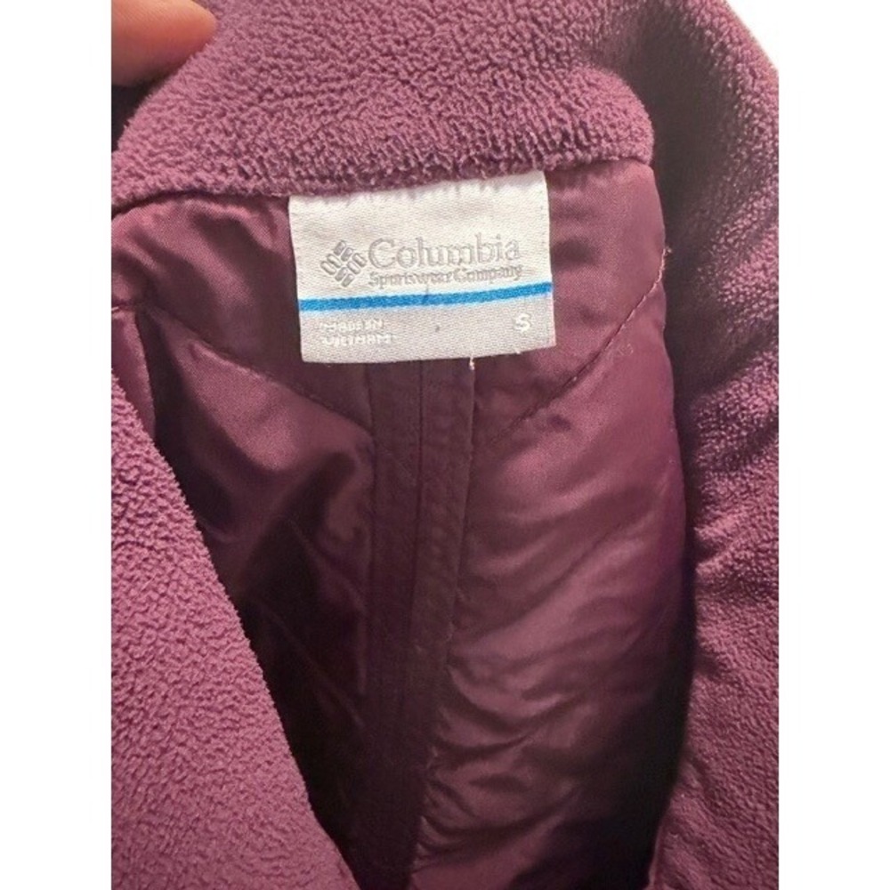 Columbia Womens Quilted Fleece Panel Full Zip Vest Plum Purple RN69724 Size S - Picture 4 of 7